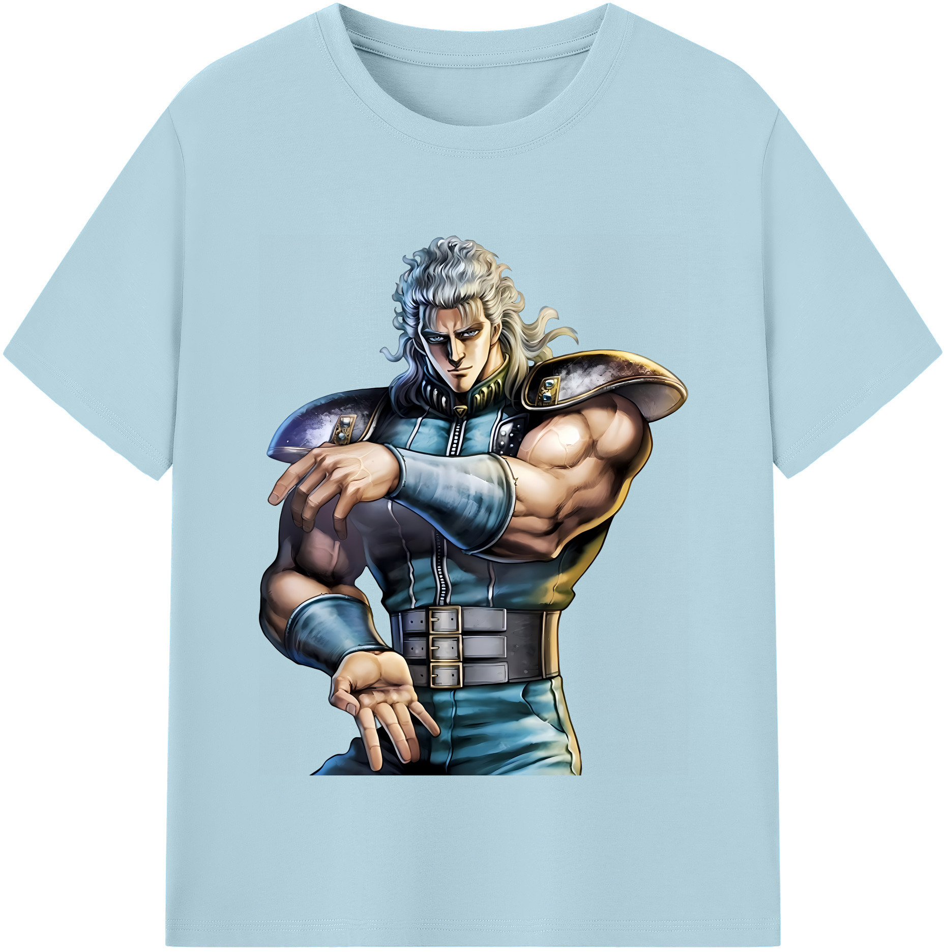 （画像用） 北斗の拳 Fist of the North Star 綿100％半袖Tシャツ（フロントプリント）